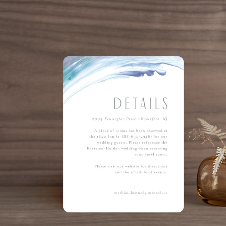 "apogean tide" - Direction Cards in Lagoon by Jennifer Wick - Front