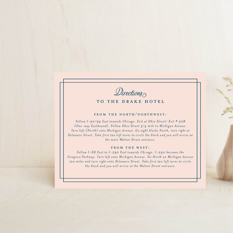 "Chic Gala" - Direction Cards in Cotton Candy by Kimberly FitzSimons - Front