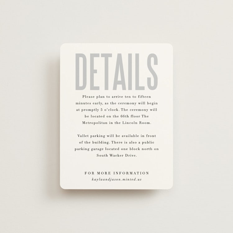 "Monumental" - Direction Cards in Cotton by Jessie Steury - Front