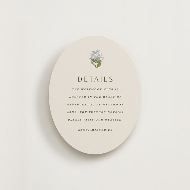 "Blockprint" - Direction Cards in Almond by Olivia Kanaley Inman - Front