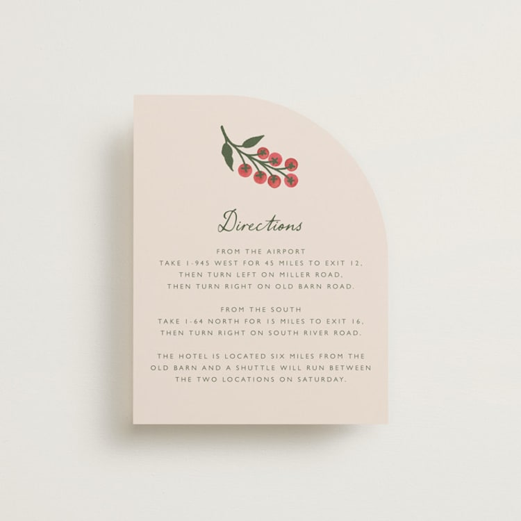 "Cherry Tomatoes" - Direction Cards in Tomato by Katharine Watson - Front