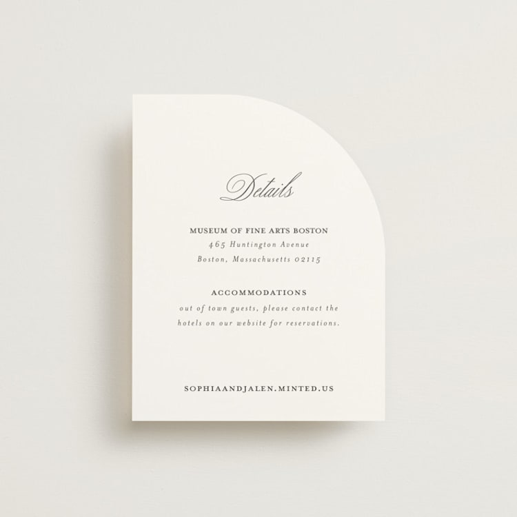 "From This Moment On" - Direction Cards in Classique by Design Lotus - Front