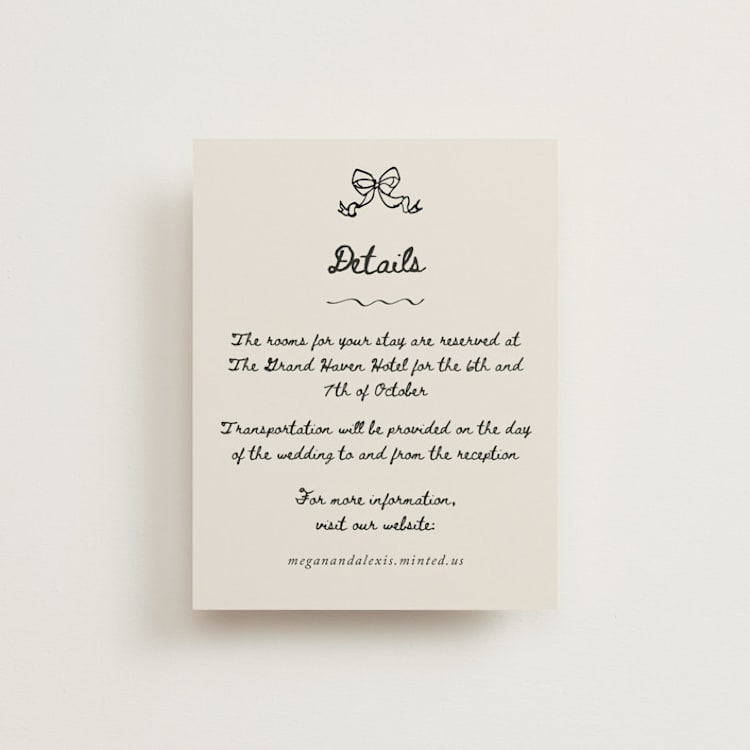 "simple monogram" - Direction Cards in Lace by Cass Loh - Front