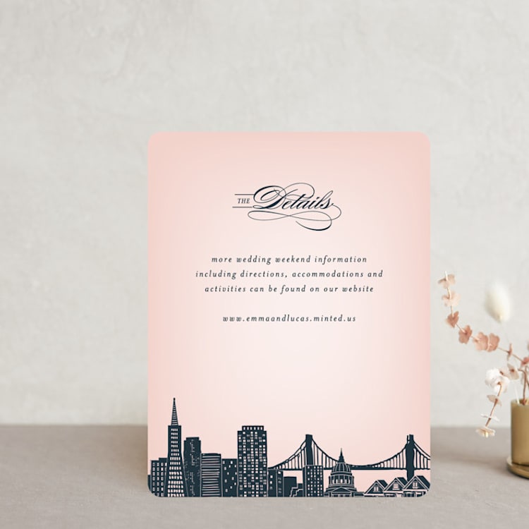 "Big City - San Francisco" - Direction Cards in Blush by Hooray Creative - Front