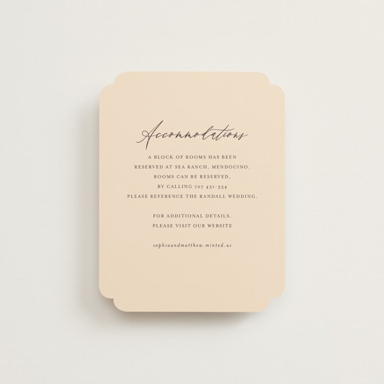 "un mariage photographique" - Direction Cards in Mocha by Benita Crandall - Front