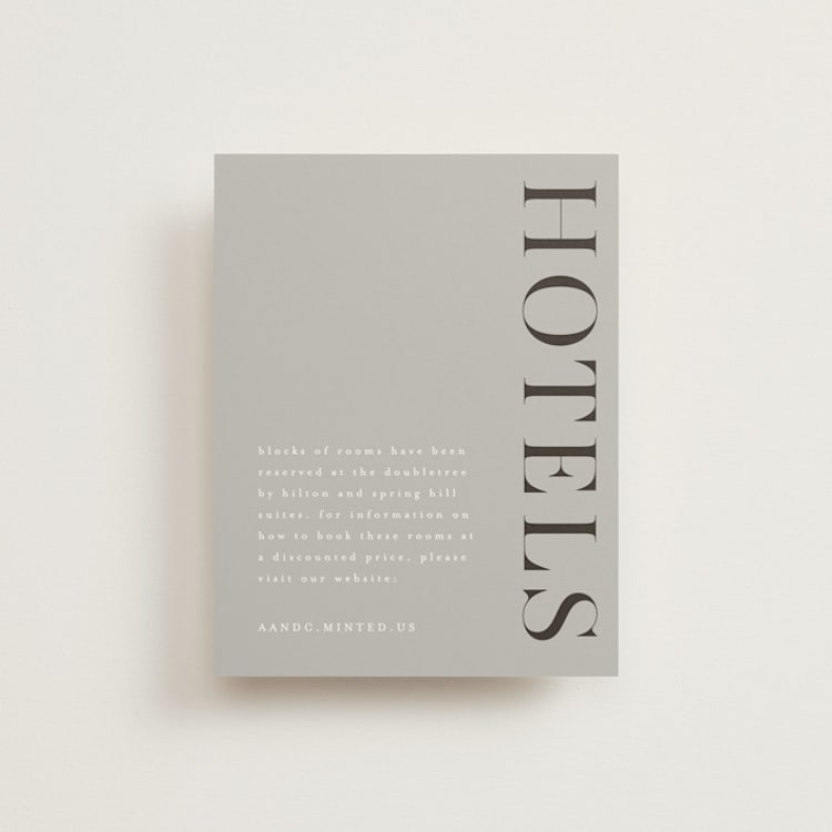 "Show" - Direction Cards in Dove Gray by Up Up Creative - Front