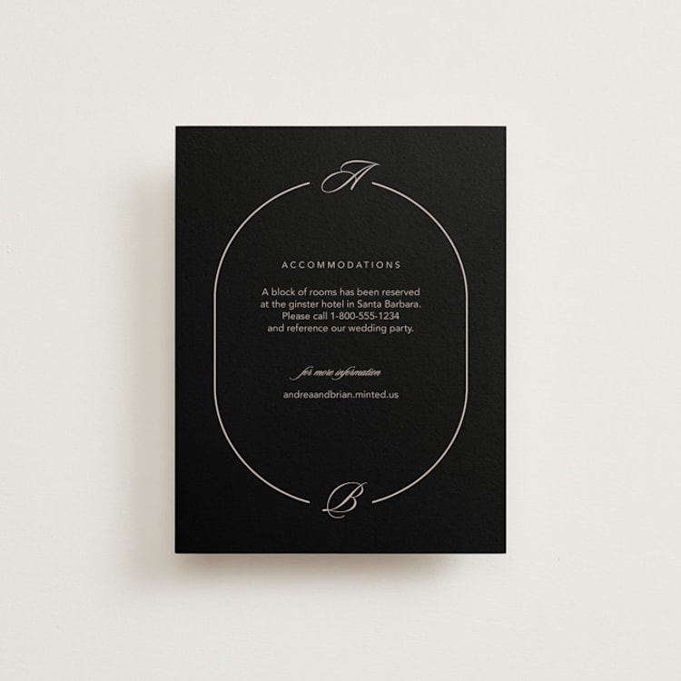 "Initials Circle Arch" - Direction Cards in Latte by FRANI - Front