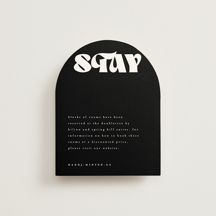 "boba" - Direction Cards in Onyx by Up Up Creative - Front
