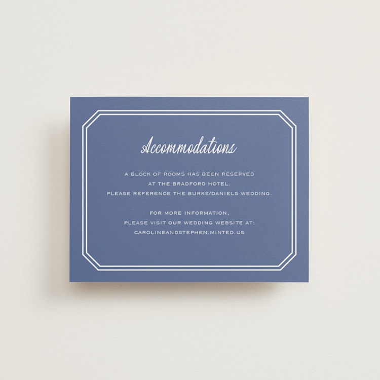 "Deluxe" - Direction Cards in Blueberry by Carolyn MacLaren - Front