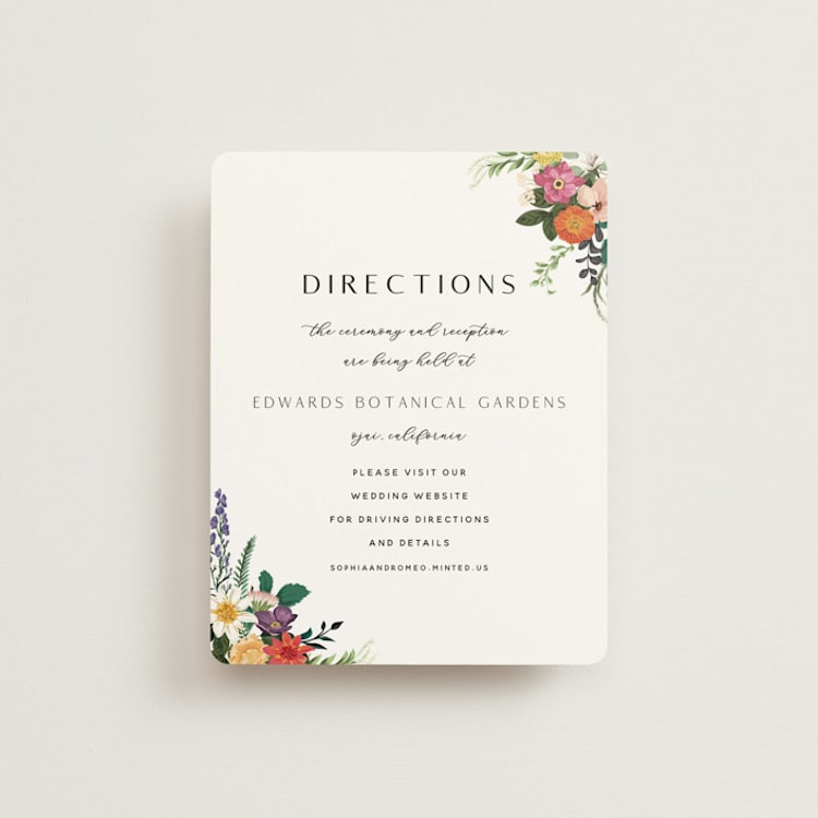 "Secret Garden" - Direction Cards in Daisy by Susan Moyal - Front