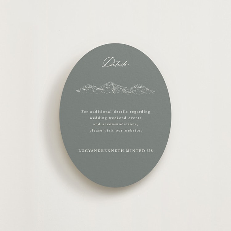 "Mountainview" - Direction Cards in Pewter by Sarah Brown - Front