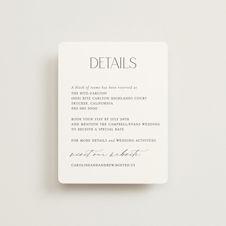 "Contemporary" - Direction Cards in Cotton by Vanessa Doyle - Front