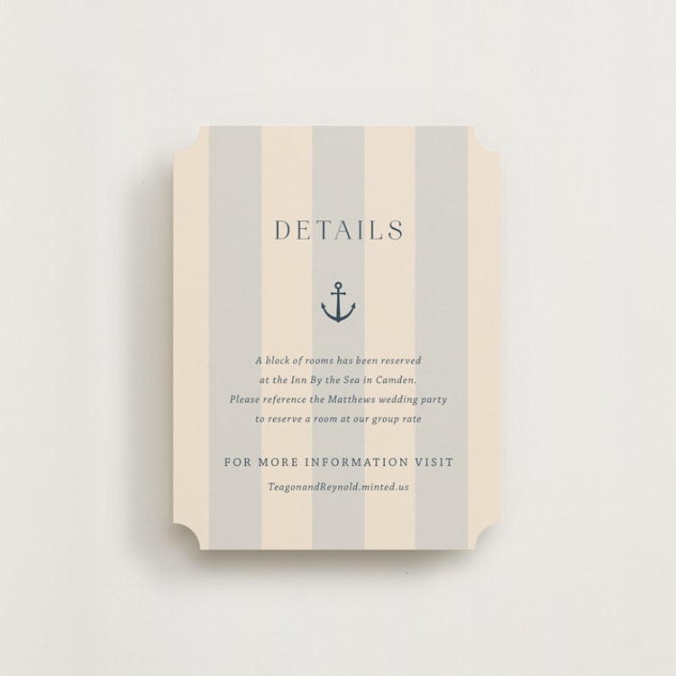 "nautical nuptials" - Direction Cards in Sea Breeze by Rebecca Durflinger - Front
