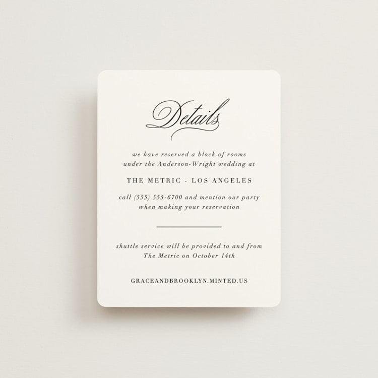 "Grand Scale" - Direction Cards in Caviar by Olivia Raufman - Front