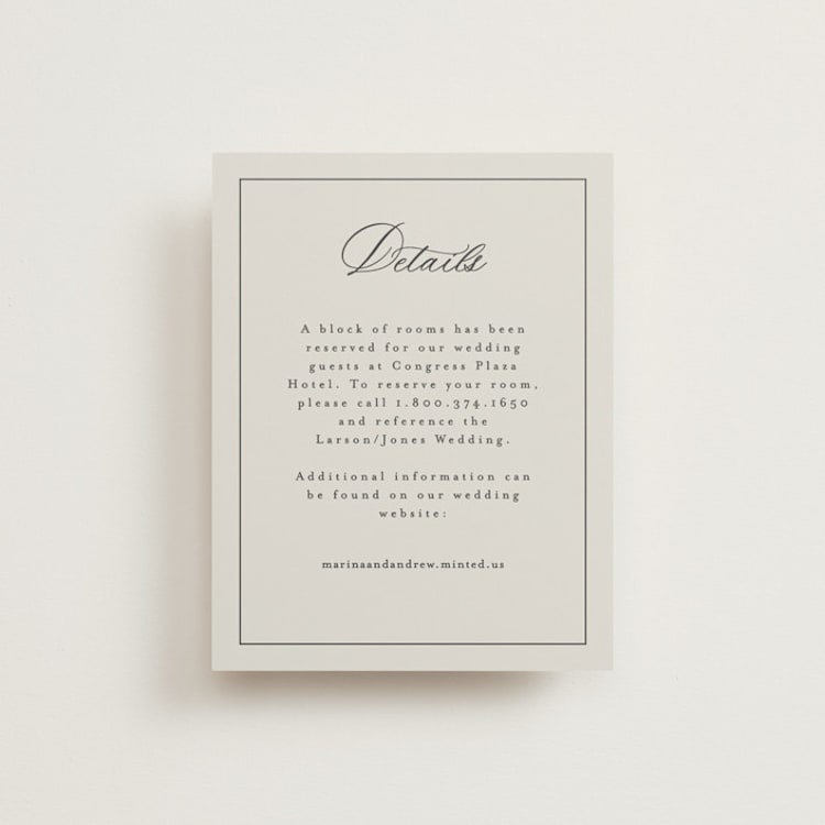 "Refined" - Direction Cards in Parchment by Nicole Walsh - Front