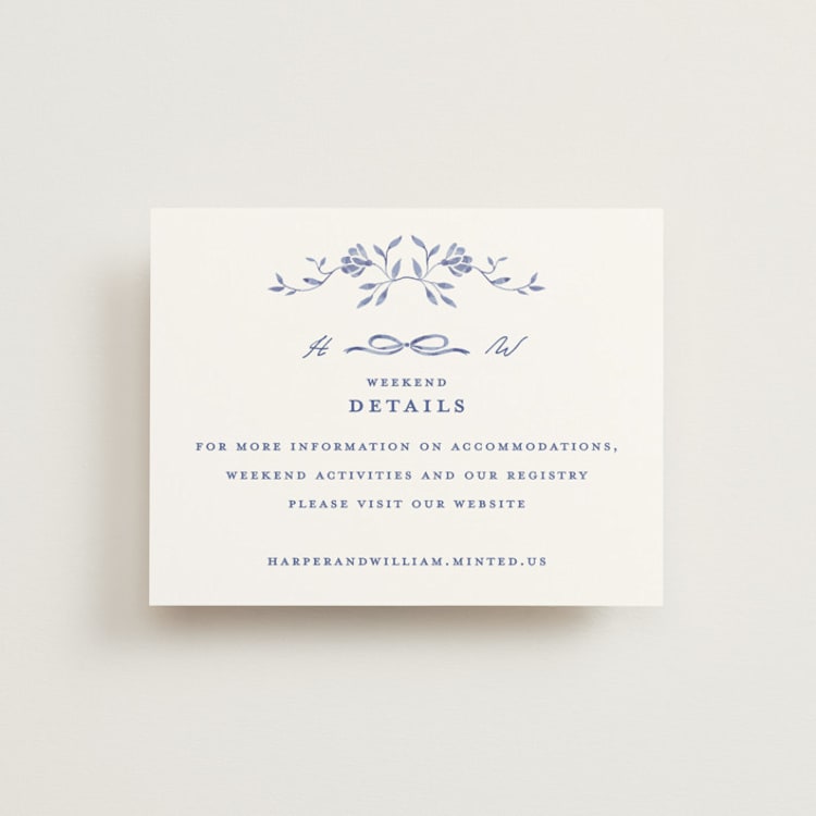 "Daisy Toile" - Direction Cards in Blue Willow by Susan Zinader - Front