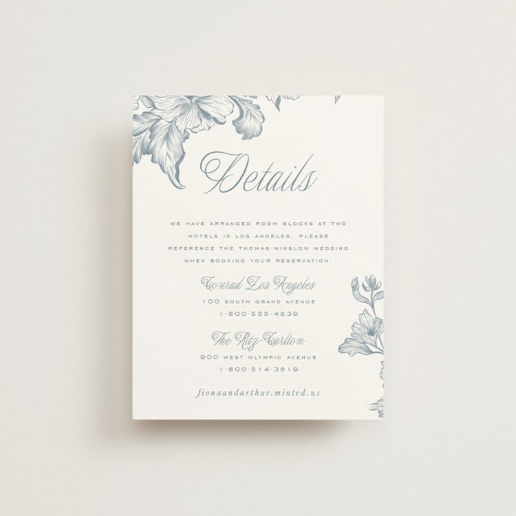 "Wreath In Bloom" - Direction Cards in Lake by Leah Bisch - Front