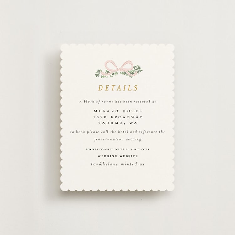 "Ribbonly Frame" - Direction Cards in Blush by Itsy Belle Studio - Front