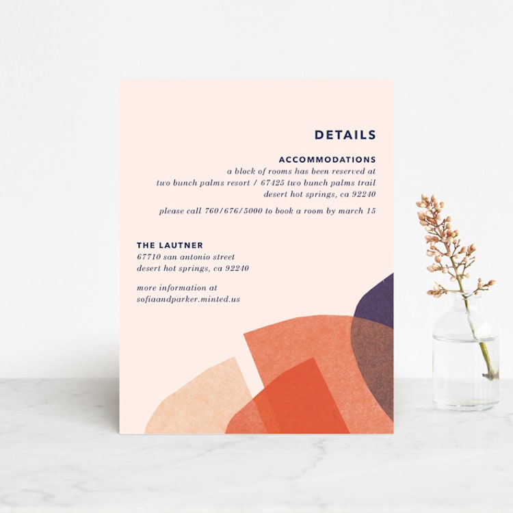 "tissue texture" - Direction Cards in Papaya by Carrie Moradi - Front