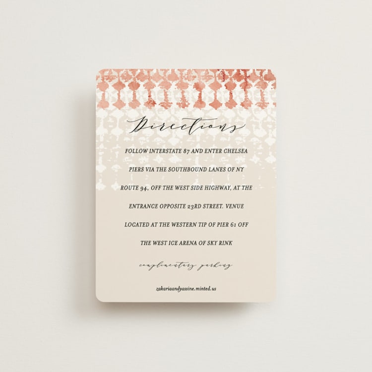 "Moroccan Jewel" - Direction Cards in Sepia Sunset by Zhay Smith - Front