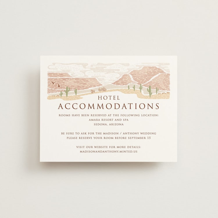"Westward" - Direction Cards in Red Rock by Paper Sun Studio - Front