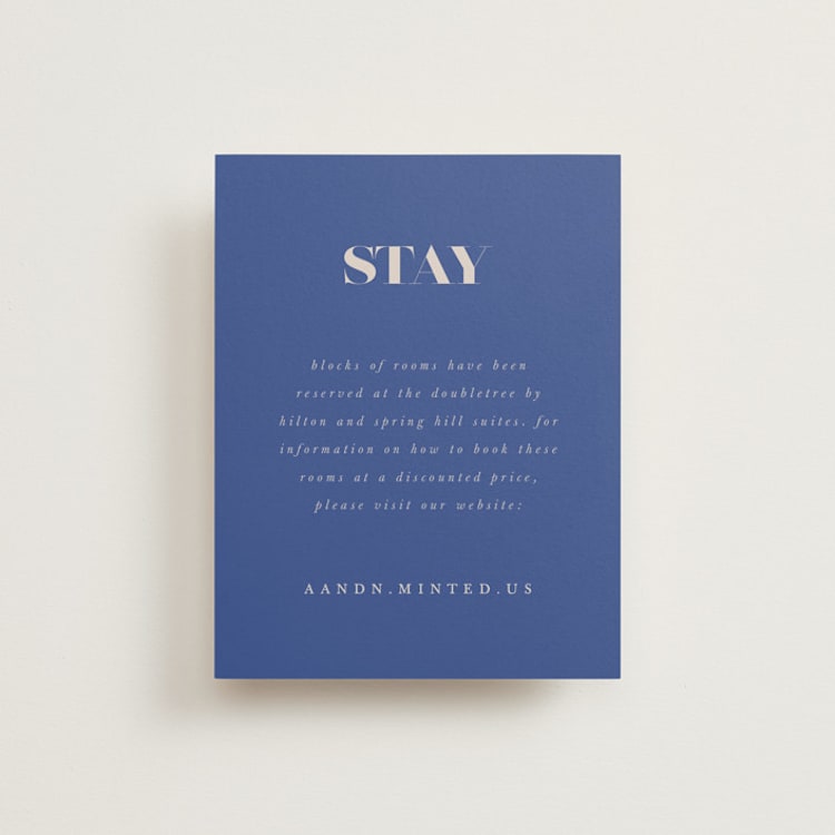 "Centro" - Direction Cards in Marseille Bleu by Up Up Creative - Front