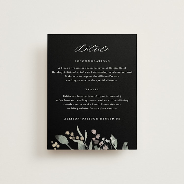 "Enchanted fields" - Direction Cards in Noir by Jennifer Wick - Front