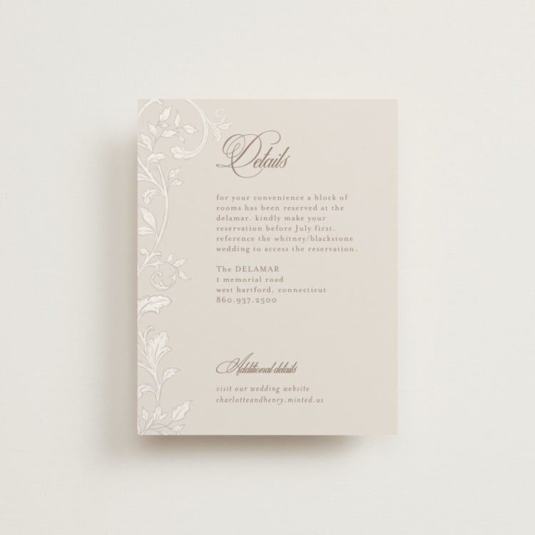 "vintage flourishes" - Direction Cards in Natural by BR Designs - Front