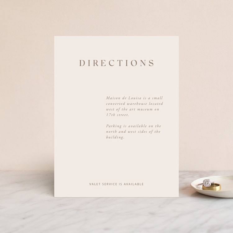 "Juniper" - Direction Cards in Blush by Mere Paper - Front