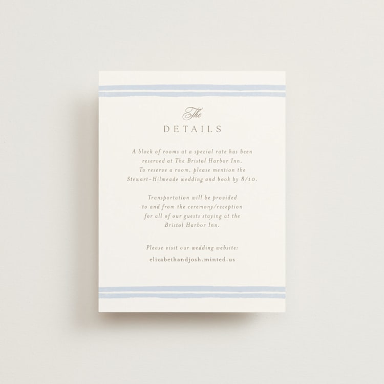 "Bristol" - Direction Cards in Aqua by Jennifer Wick - Front