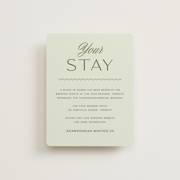 "Swoon" - Direction Cards in Lemongrass by Sam Dubeau - Front