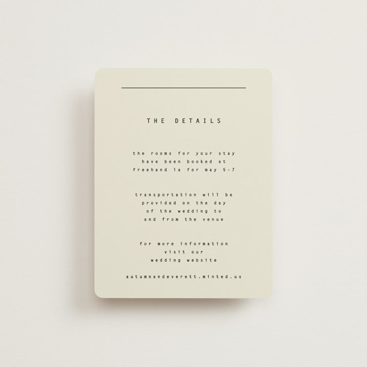 "Nonnette" - Direction Cards in Vanilla by Blustery August - Front