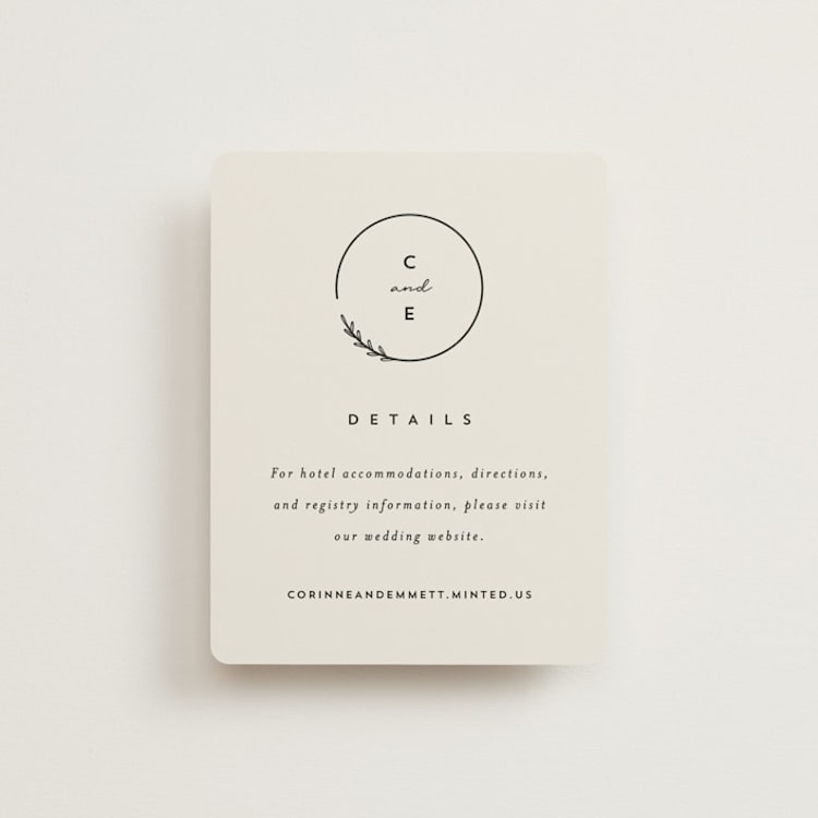 "Connect" - Direction Cards in Almond by Brianne Larsen - Front