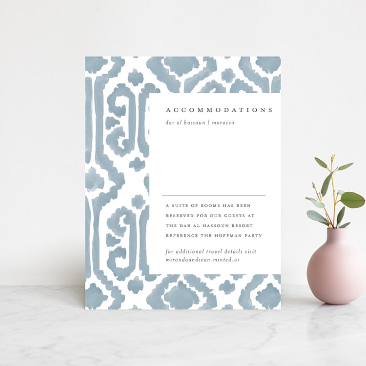 "Painted Ikat" - Direction Cards in Frost by Liz Conley - Front