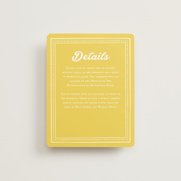 "Pretty Picado" - Direction Cards in Sunshine by Jessie Steury - Front