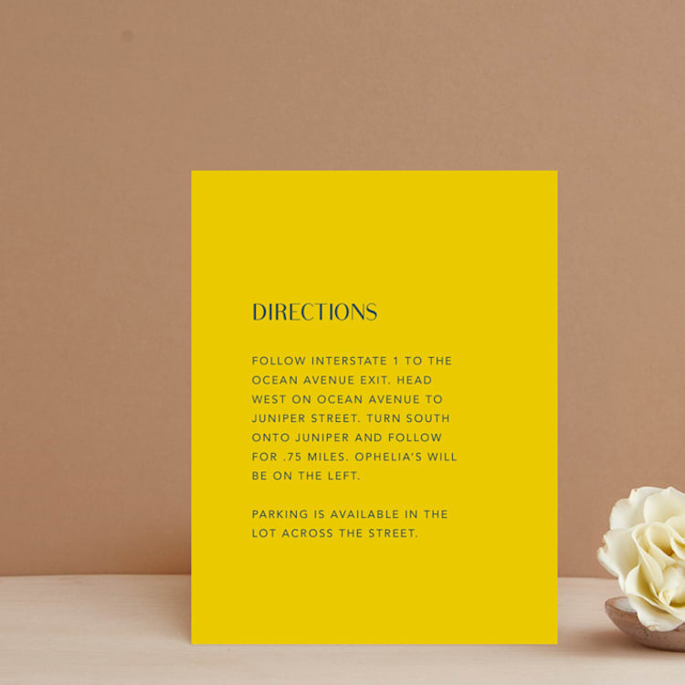 "Ophelia" - Direction Cards in Golden by Mere Paper - Front
