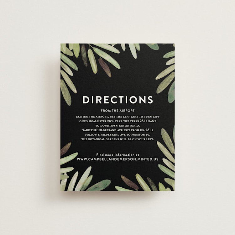 "Parting Branches" - Direction Cards in Midnight by Haley Warner - Front