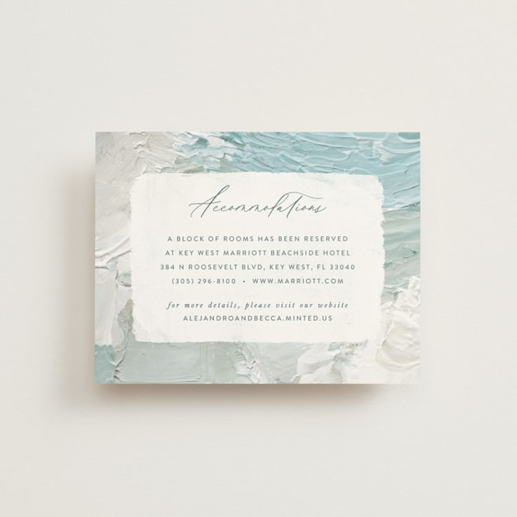 "Tidal Wave" - Direction Cards in Aqua by Hooray Creative - Front