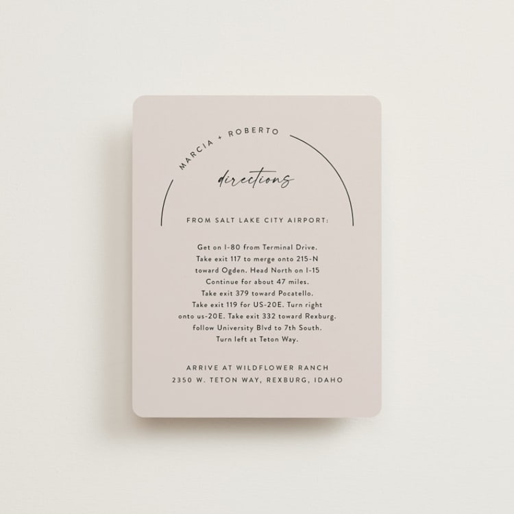 "Overjoyed" - Direction Cards in Almond by Jill Means - Front