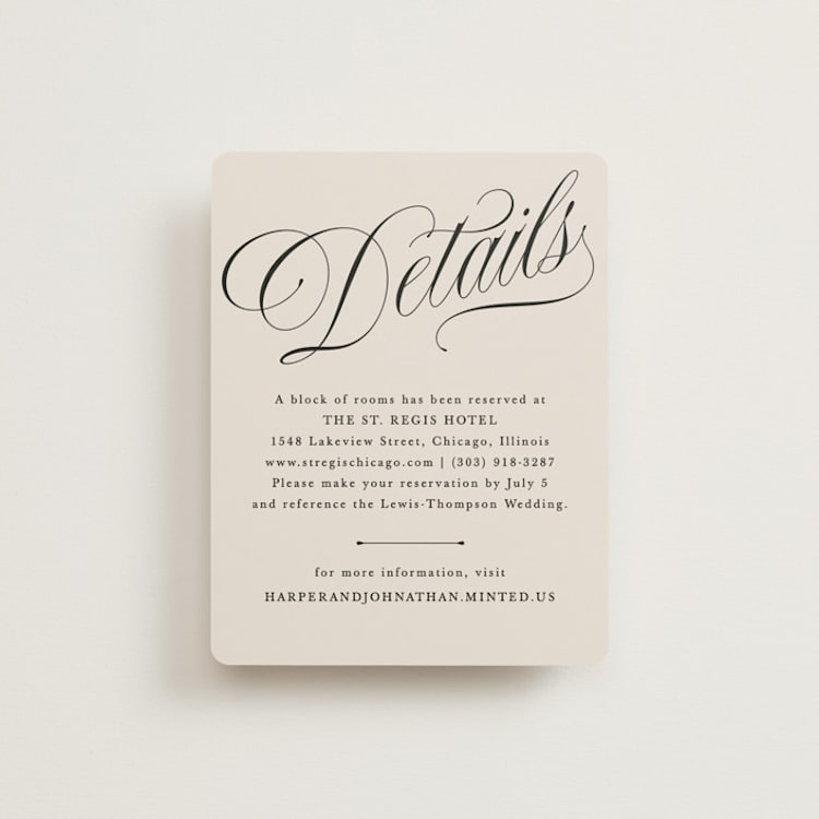 "Mirin" - Direction Cards in Linen by Kate Ahn - Front