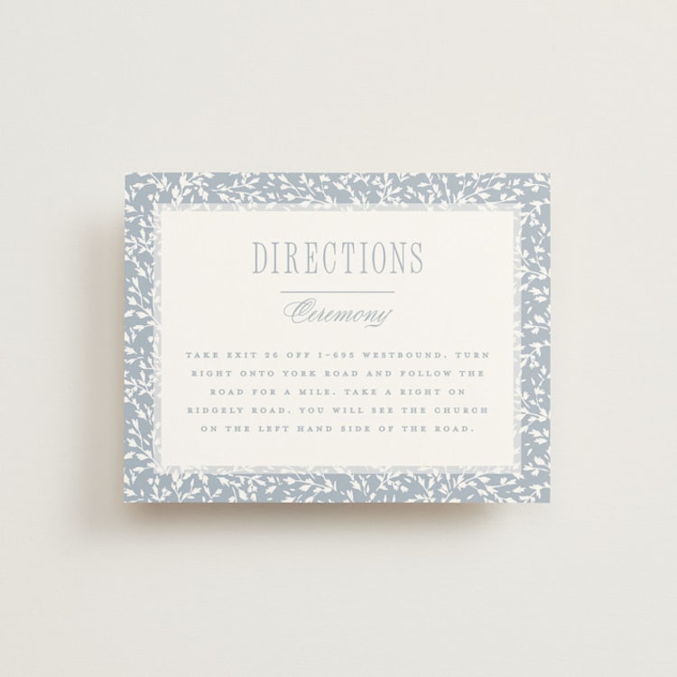 "Hartford" - Direction Cards in Powder by Erin L. Wilson - Front