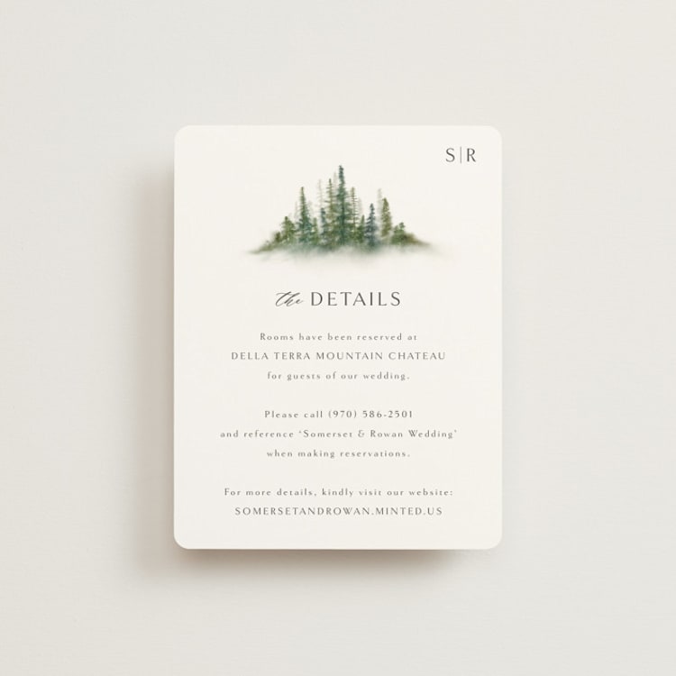 "Somerset" - Direction Cards in Evergreen by Melanie Kosuge - Front