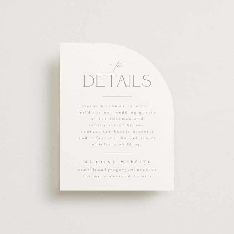 "The Hudson" - Direction Cards in Latte by Kristie Kern - Front