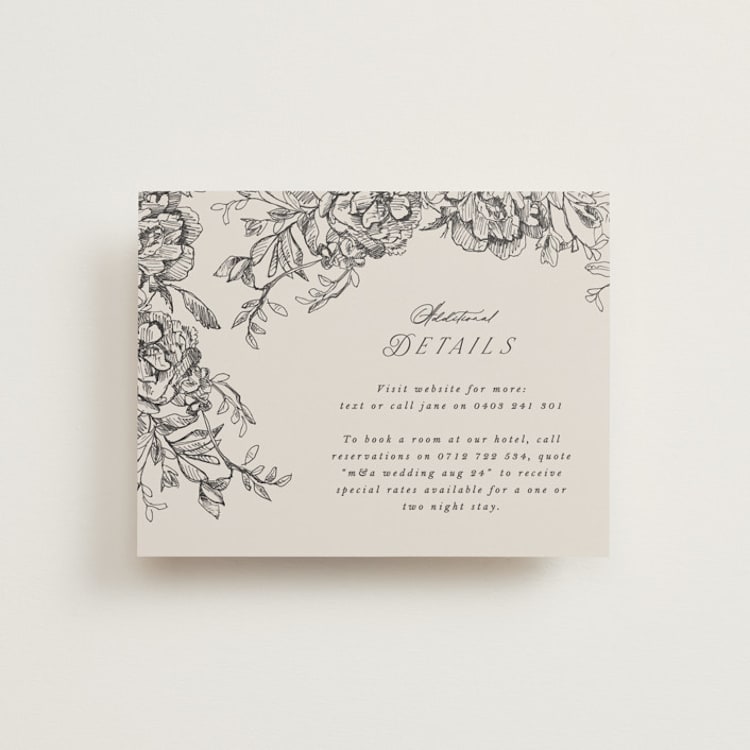 "etched floral" - Direction Cards in Stone by Phrosné Barwood - Front