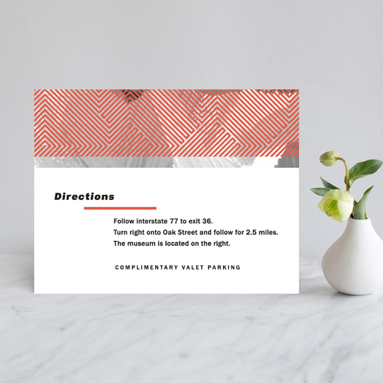 "Alexis" - Direction Cards in Coral by Calee A.H. Cecconi - Front