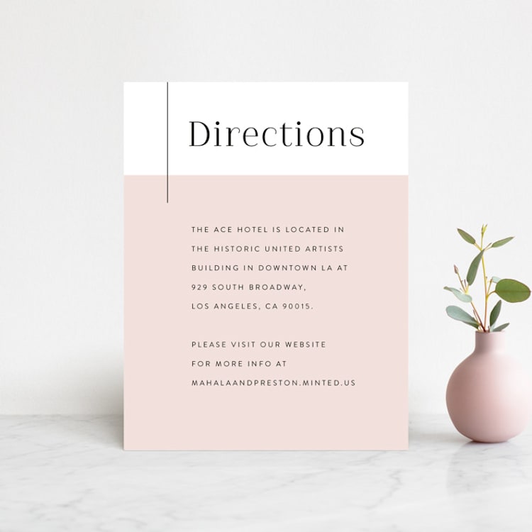 "The Ace" - Direction Cards in Petal by Rochelle Renee - Front
