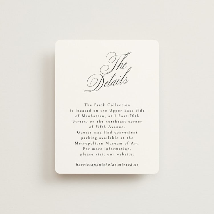 "Written with Love" - Direction Cards in Noir Slate by Ana de Sousa - Front