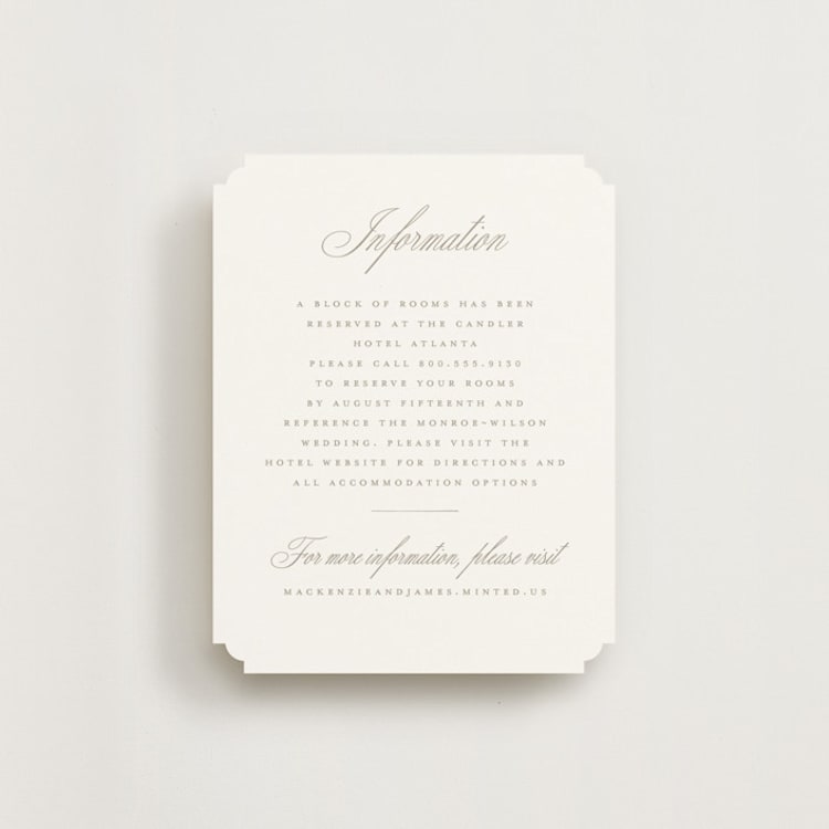 "Romantic Wreath" - Direction Cards in Chantilly by Wildfield Paper Co - Front
