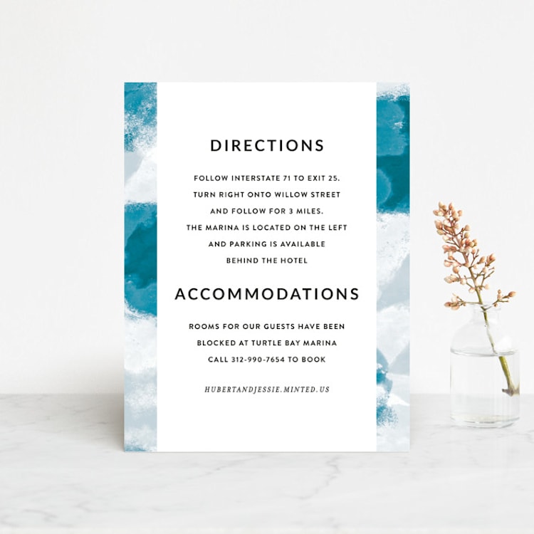 "Cotton Air" - Direction Cards in Seaside by Lea Velasquez - Front