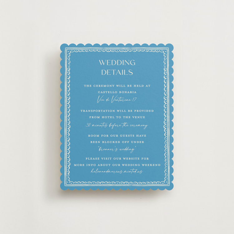 "Mediterraneo" - Direction Cards in Ocean by Pati Cascino - Front